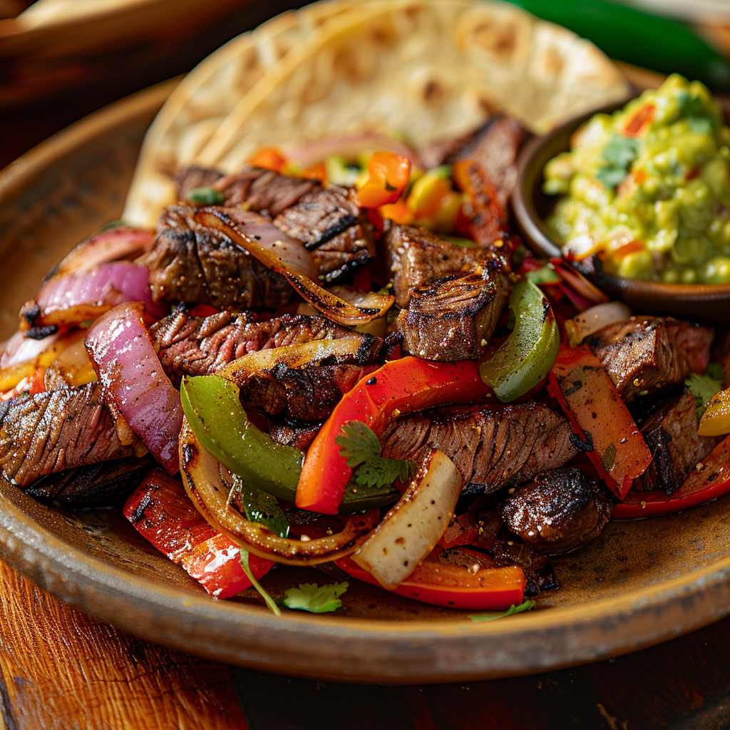 Steak Fajitas with Bell Peppers and Onions