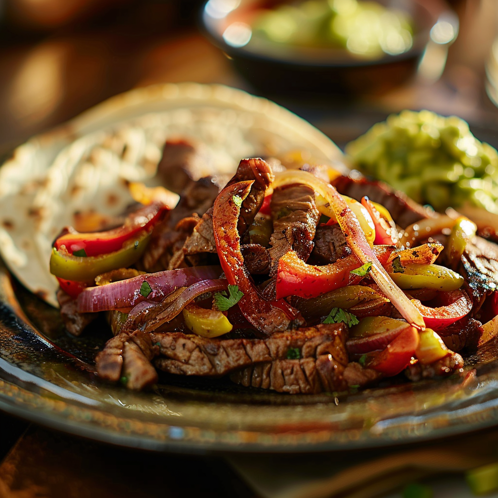 Steak Fajitas with Bell Peppers and Onions