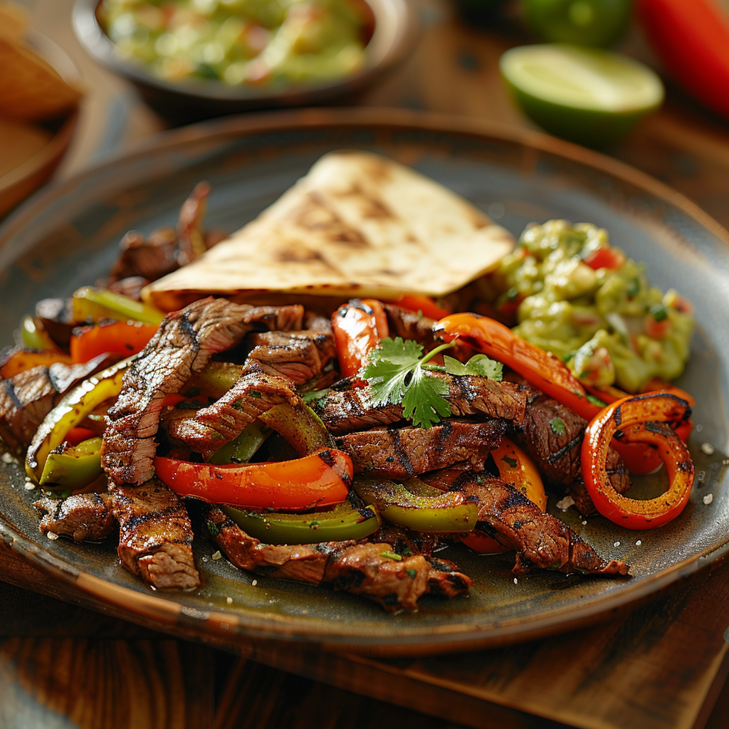 Steak Fajitas with Bell Peppers and Onions