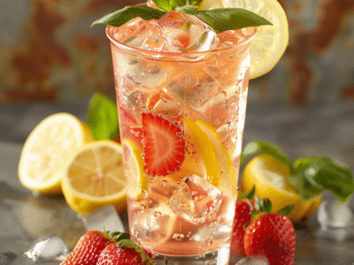 Strawberry Basil Lemonade: Refreshing Summer Delight