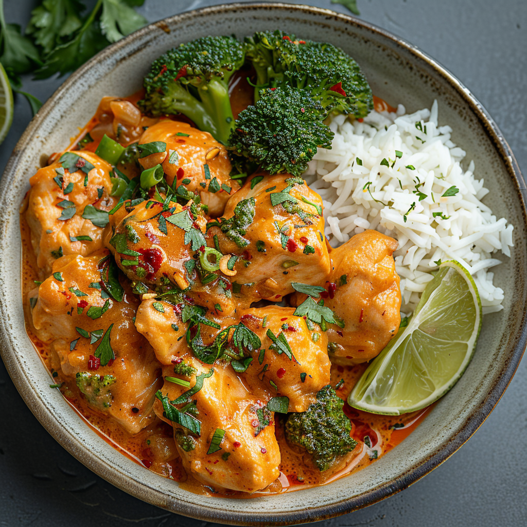 Thai Red Curry Chicken with Coconut Rice