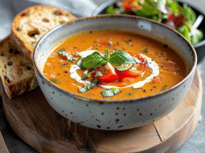 Tomato Basil Soup with Cream: Irresistibly Rich & Velvety Recipe