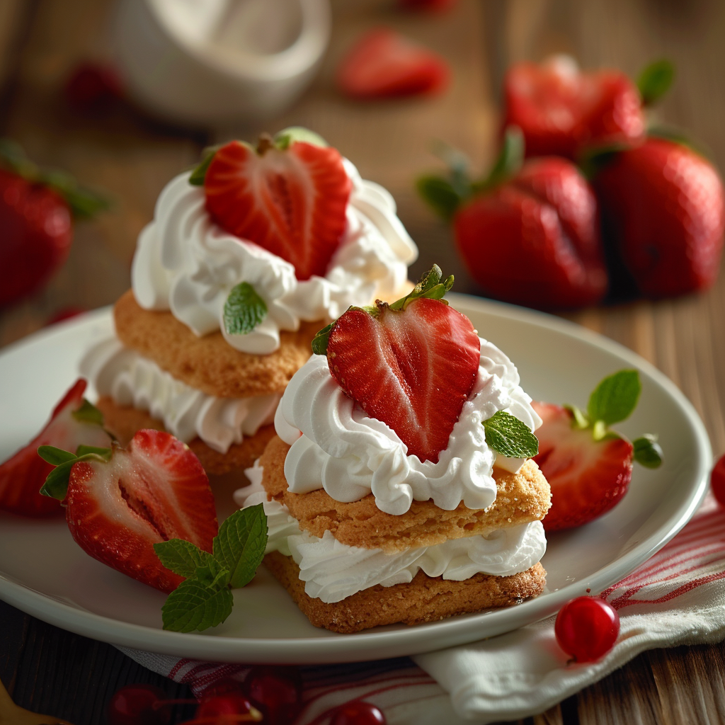 Valentine Strawberry Shortcake Hearts
