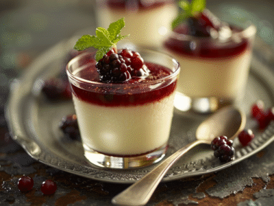 Vanilla Bean Panna Cotta with Berry Sauce: Irresistibly Creamy Delight