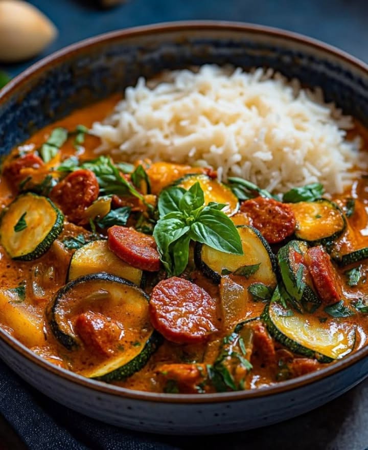 Zucchini Chorizo Curry