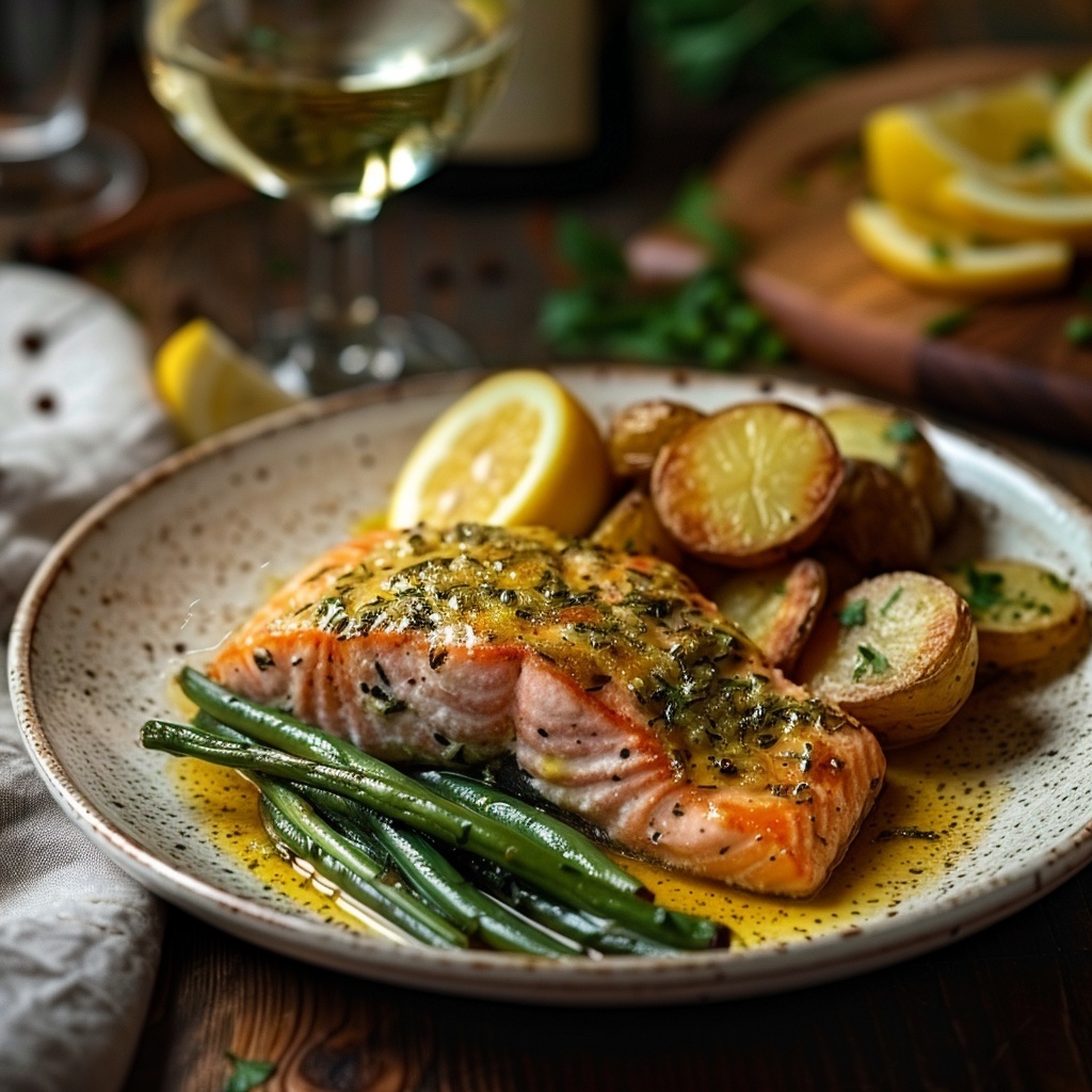 Baked Salmon with Herbs