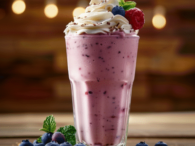 Blueberry Milkshake: Irresistibly Creamy Delight