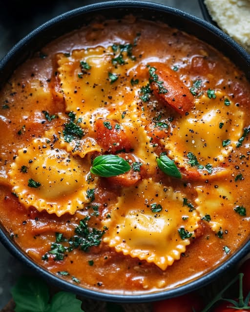 Creamy Tomato Ravioli