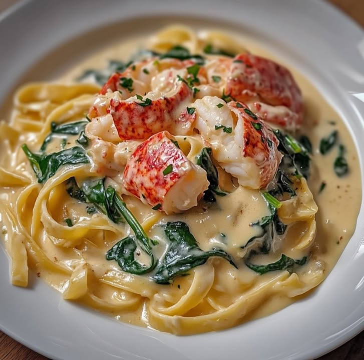 Lobster Spinach Alfredo