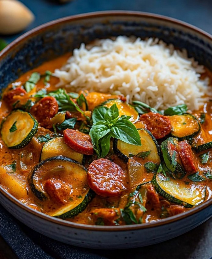 Zucchini Chorizo Curry