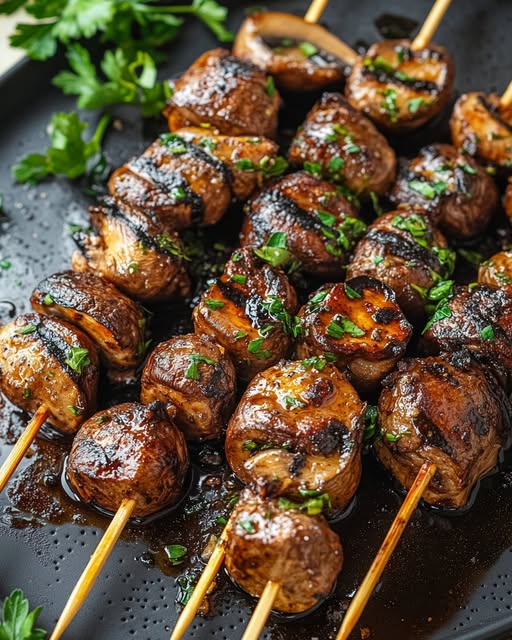 Balsamic Garlic Skewers