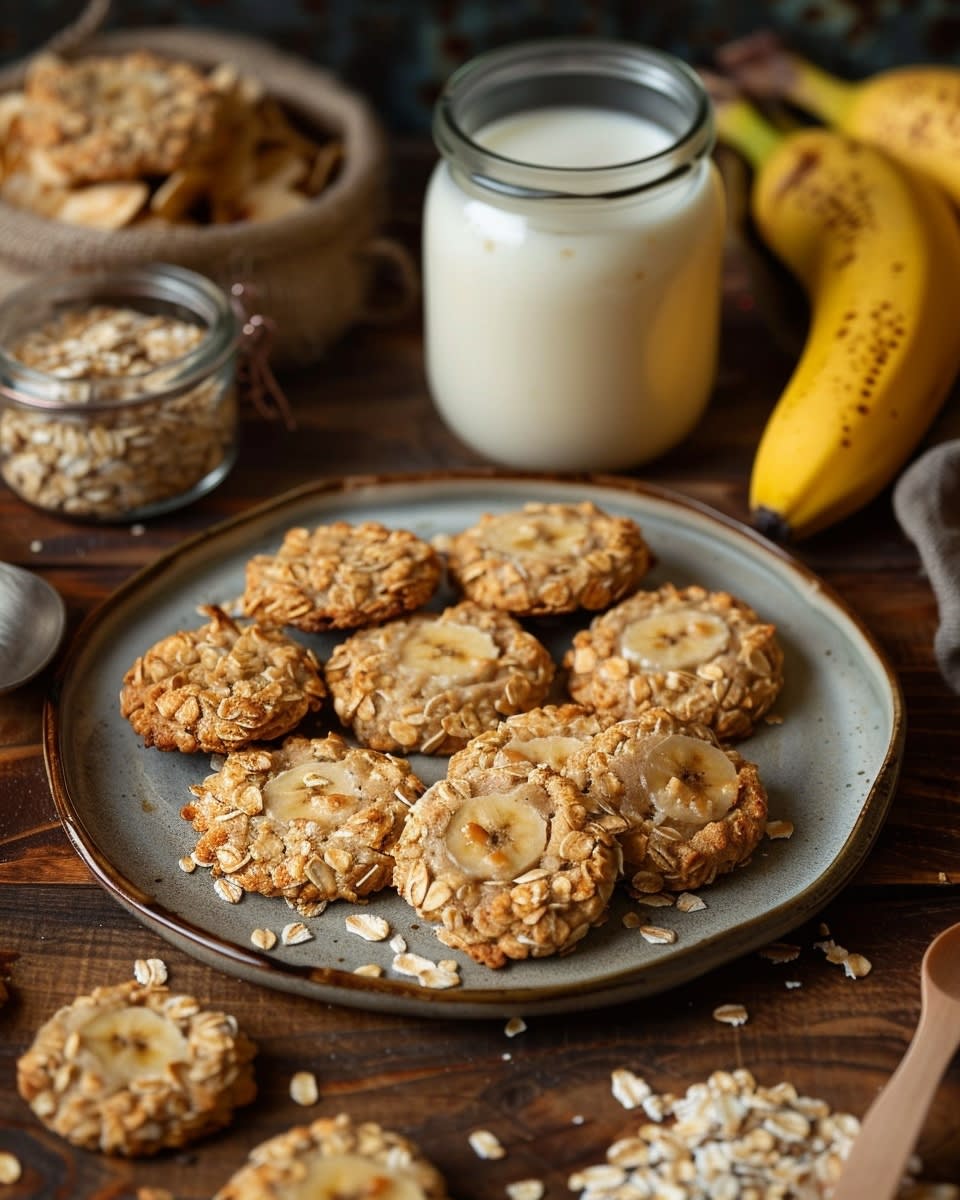 3 Ingredient Banana Oat Cookies