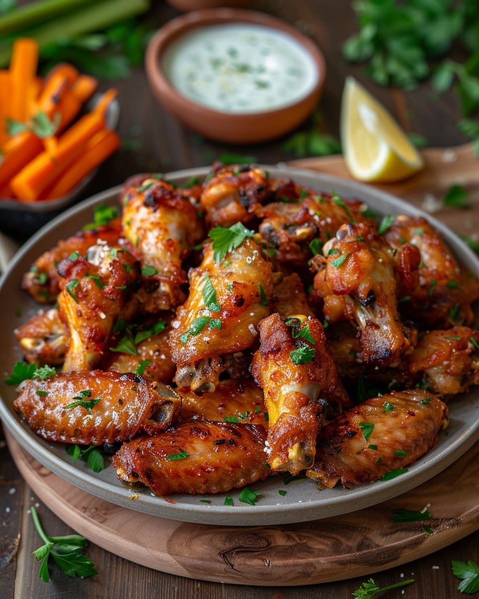 Air Fryer Garlic Parmesan Wings