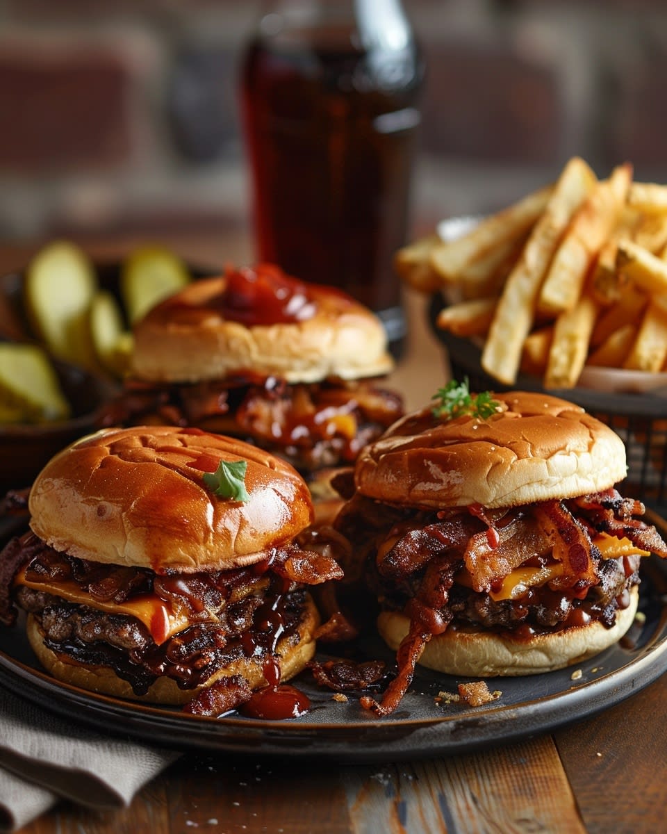 BBQ Bacon Cheeseburger Sliders