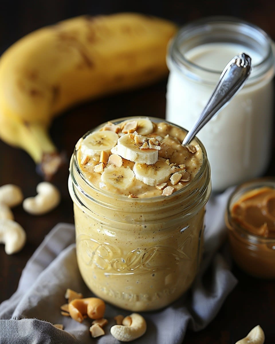 Banana Peanut Butter Overnight Oats