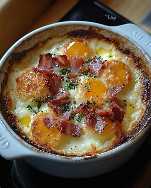 Cheesy Bacon Eggs