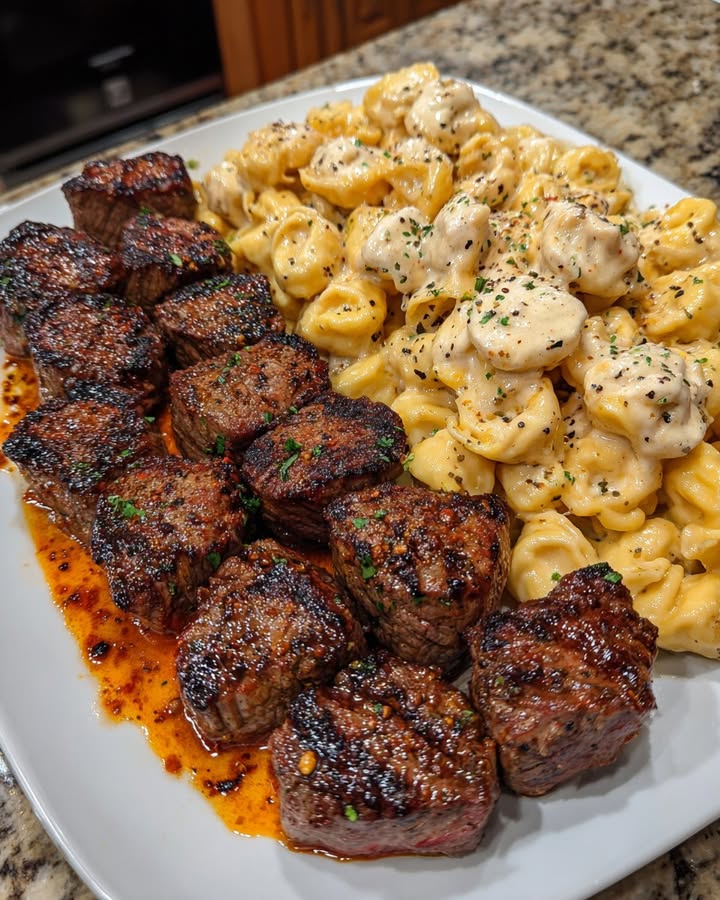Cheesy Tortellini Steak