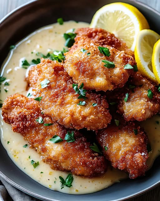 Crispy Chicken Lemon Butter