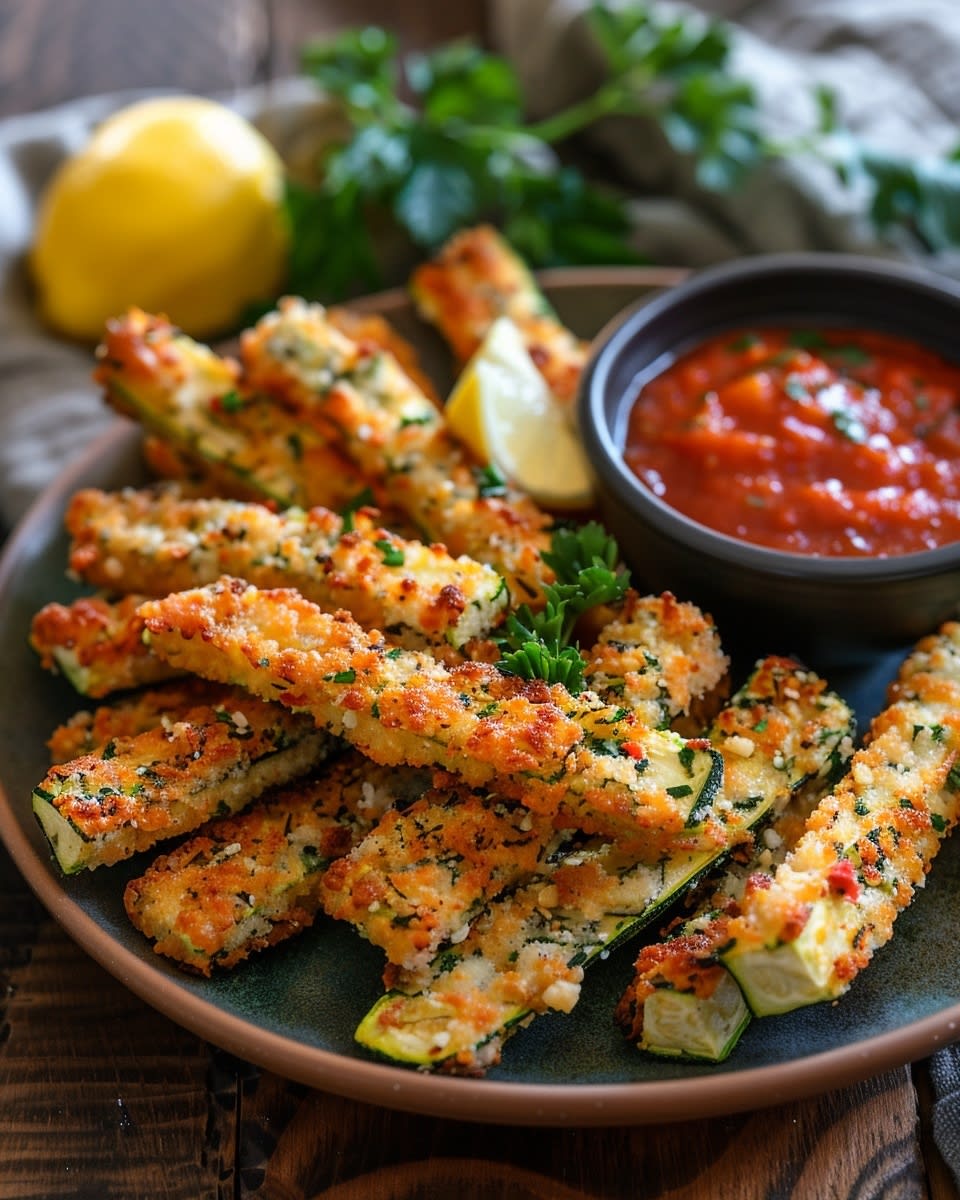 Crispy Parmesan Zucchini Fries
