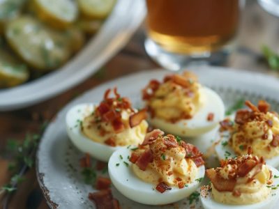 Delicious Deviled Eggs with Candied Bacon: A Recipe to Impress