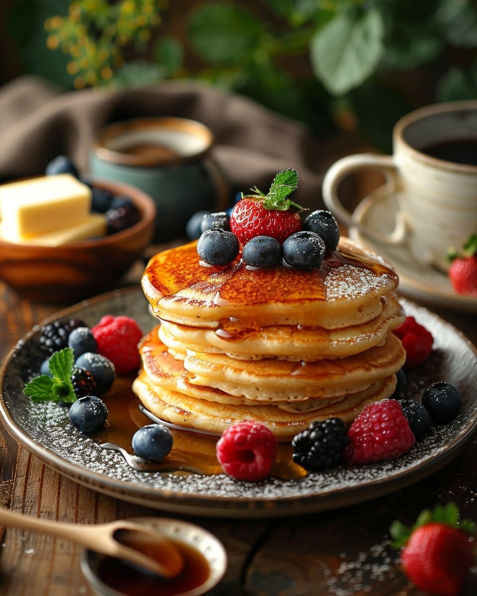 Fluffy Cottage Cheese Pancakes
