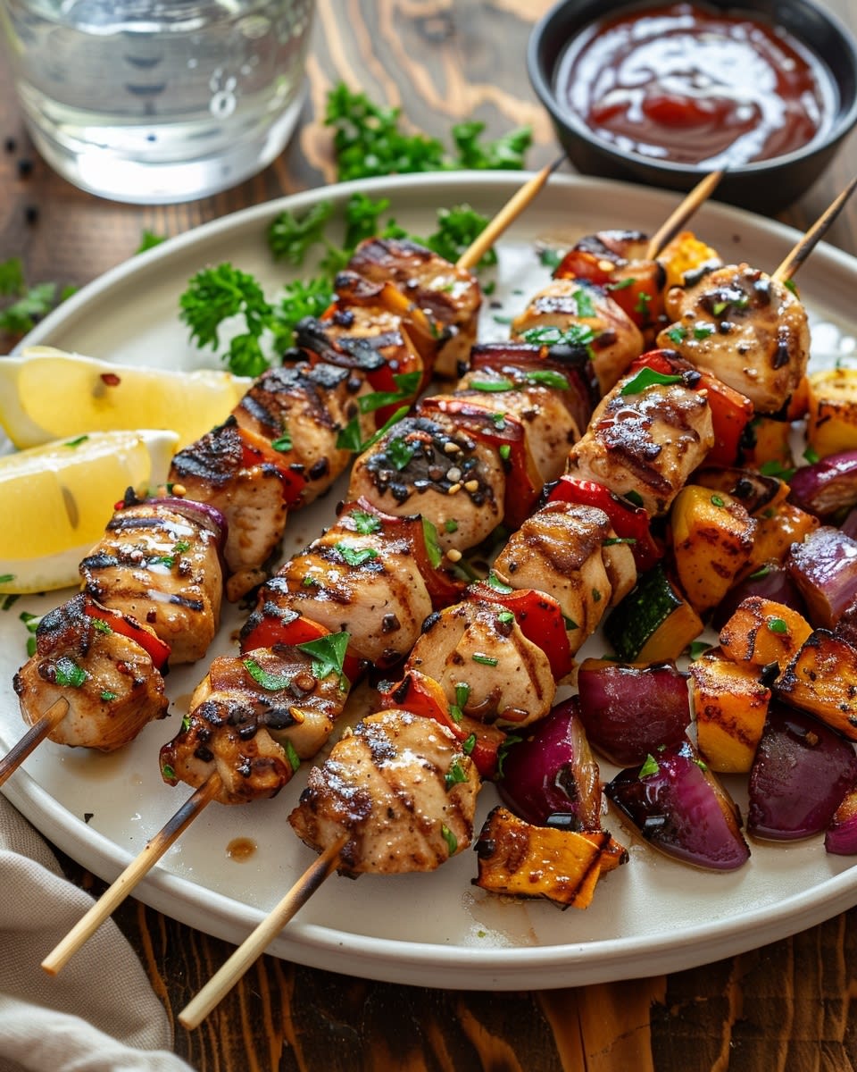 Grilled Honey Garlic Chicken Skewers: A Flavorful and Easy-to-Make ...