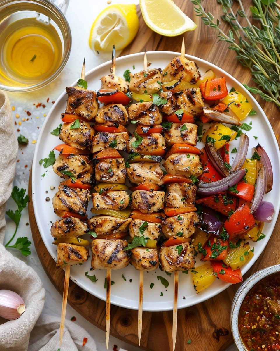 Grilled Honey Garlic Chicken Skewers: A Flavorful and Easy-to-Make ...