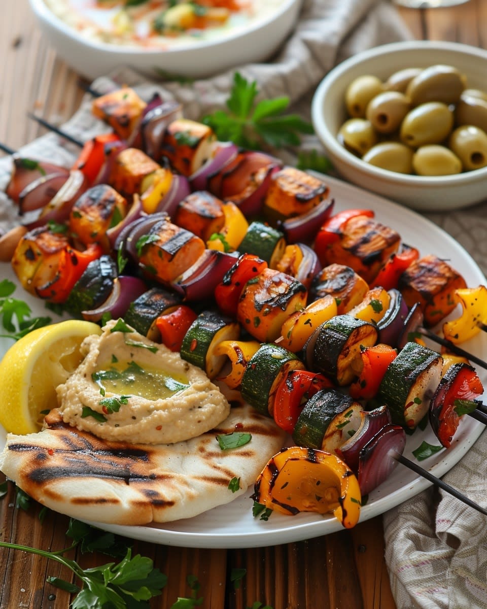 Grilled Mediterranean Veggie Skewers