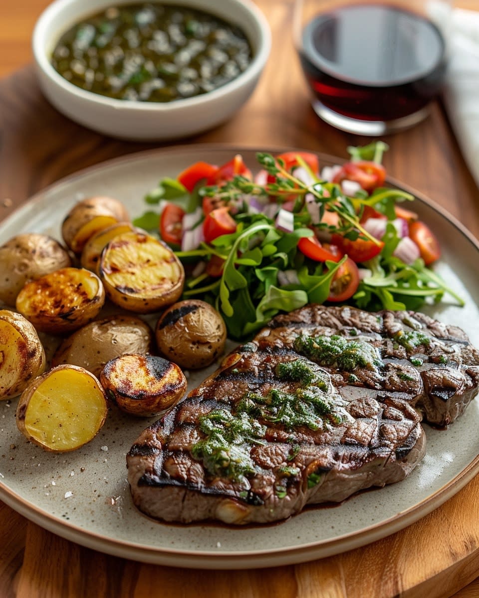 Grilled Steak with Chimichurri Sauce