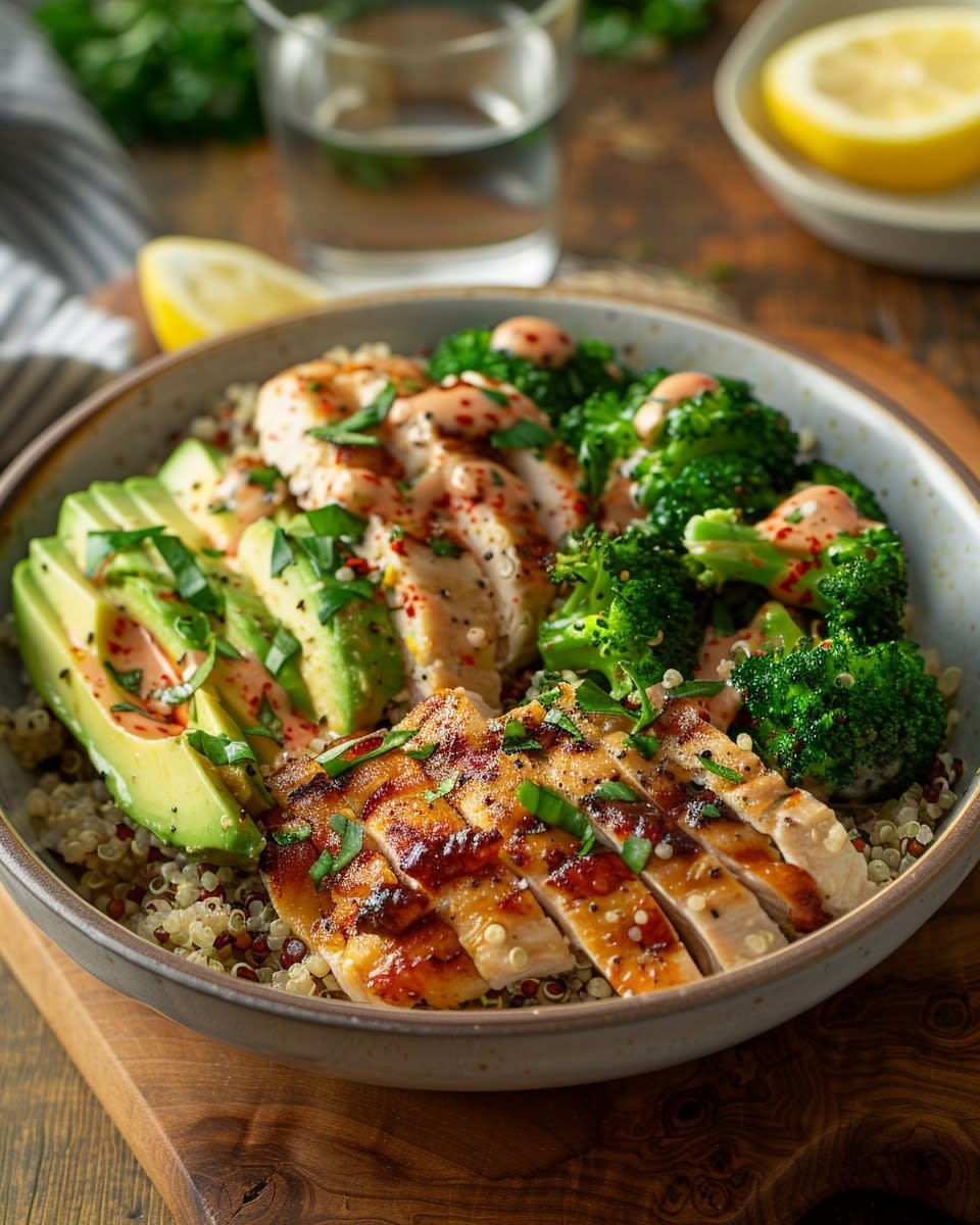 High Protein Chicken Quinoa Power Bowl