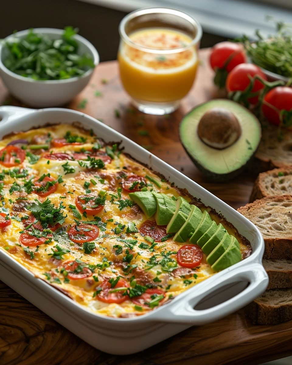 High Protein Cottage Cheese Egg Bake