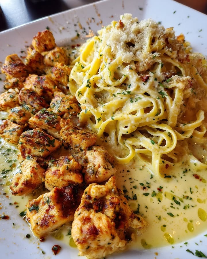 Lemon Garlic Chicken Scampi