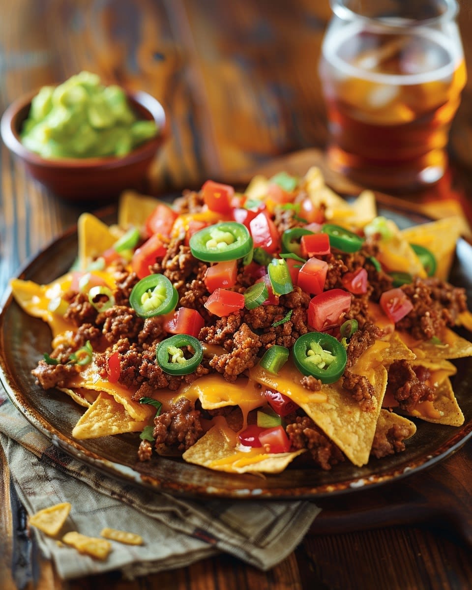 Loaded Nachos with Ground Beef