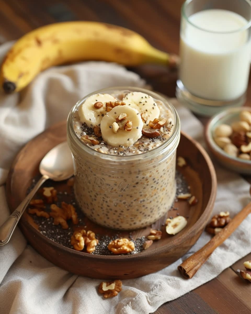 Overnight Protein Oats with Chia Seeds