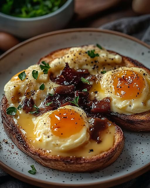 Poached Eggs Burgundy