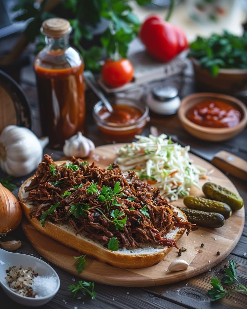 How to Make the Perfect Slow Cooker BBQ Pulled Beef Sandwich - Daily Taster