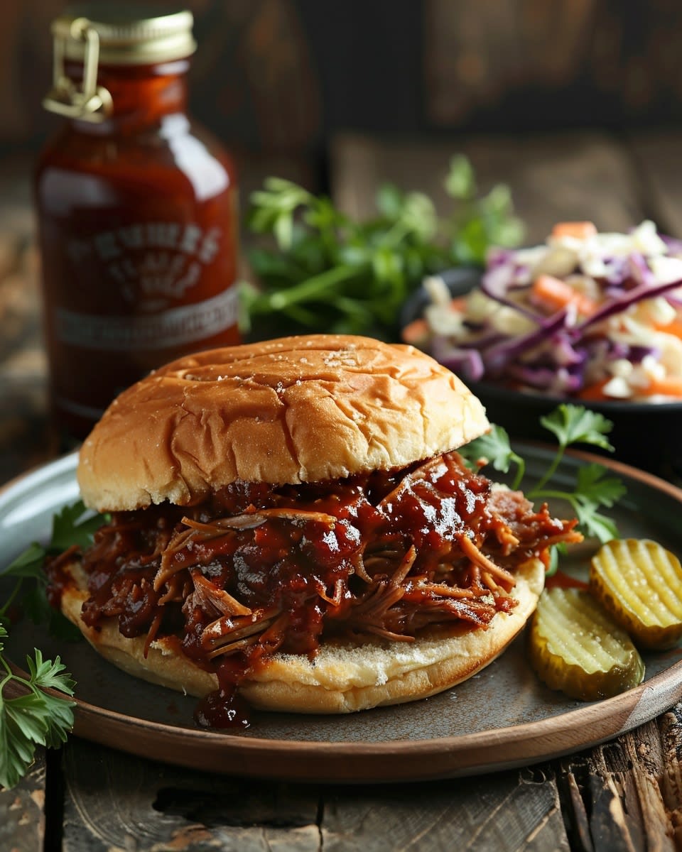Smoked BBQ Pulled Pork Sandwich