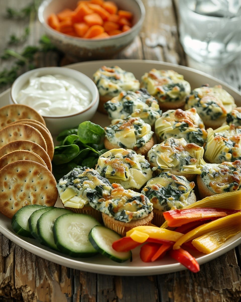 Spinach Artichoke Dip Bites