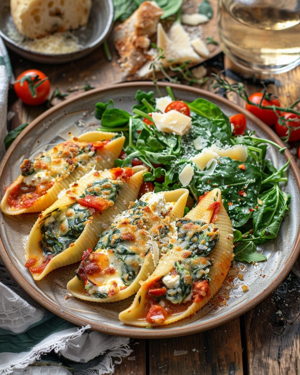 Spinach Ricotta Stuffed Shells