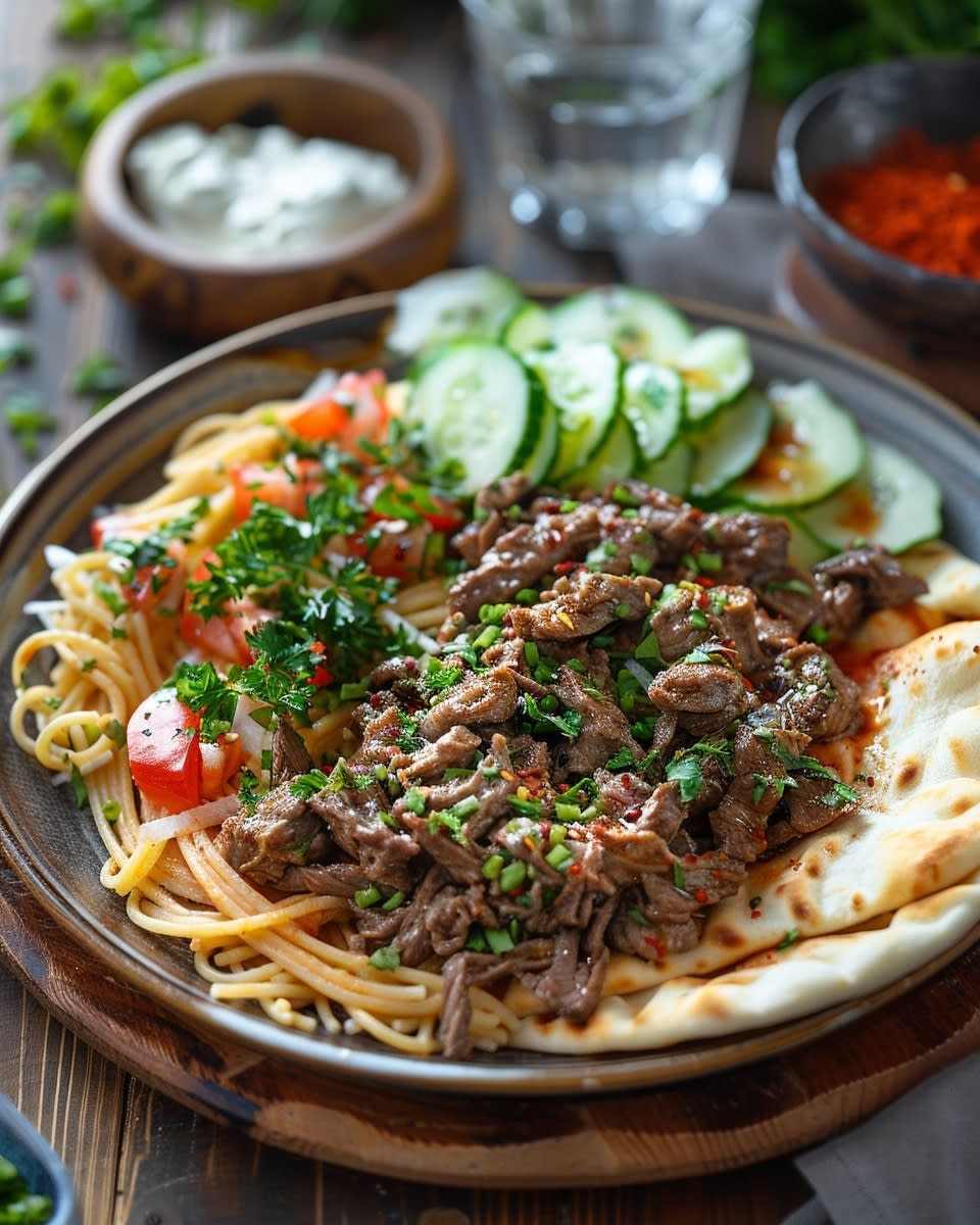 Turkish Yogurt Beef Pasta