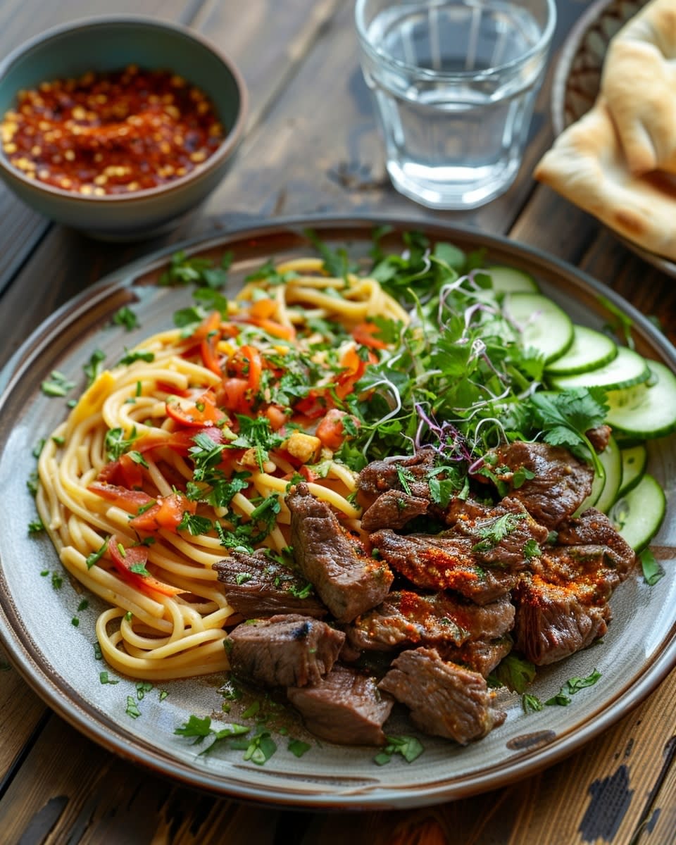 Turkish Yogurt Beef Pasta