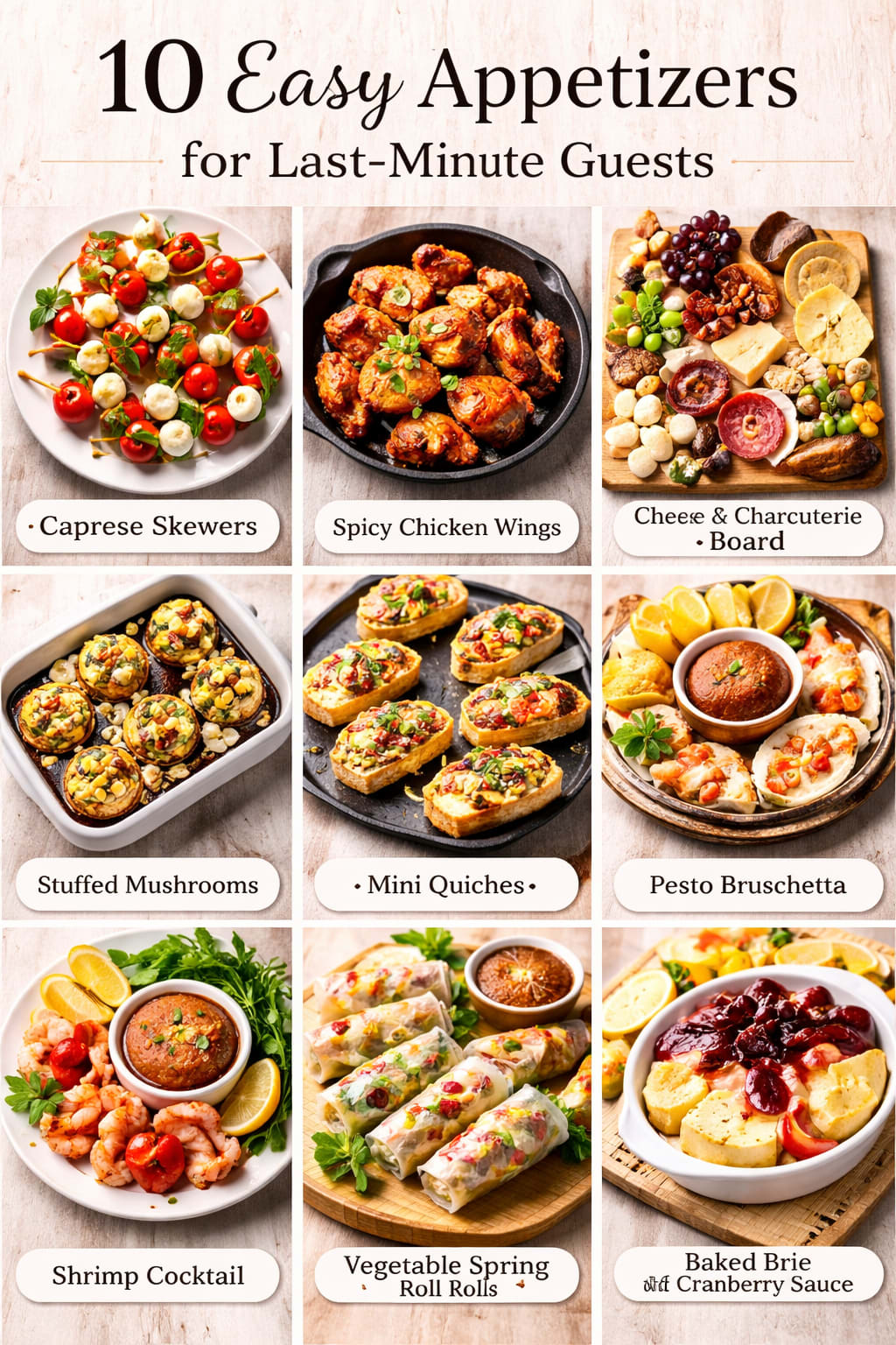 10 Easy Appetizers for Last-Minute Guests