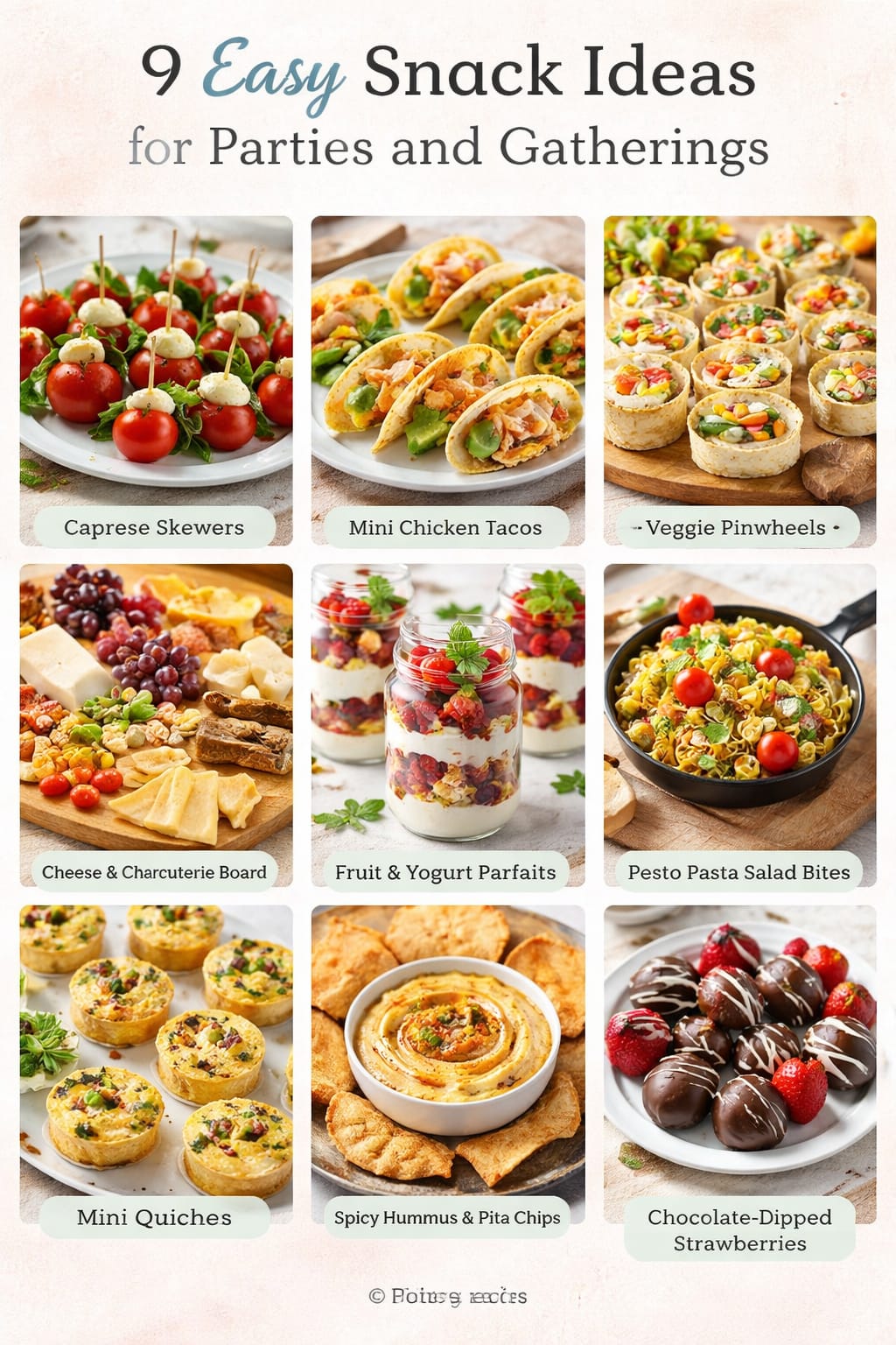 9 Easy Snack Ideas for Parties and Gatherings