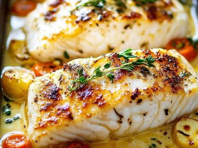Creamy Baked Cod with Vegetables Recipe