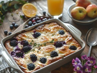 Delicious and Healthy Blueberry Cottage Cheese Breakfast Bake