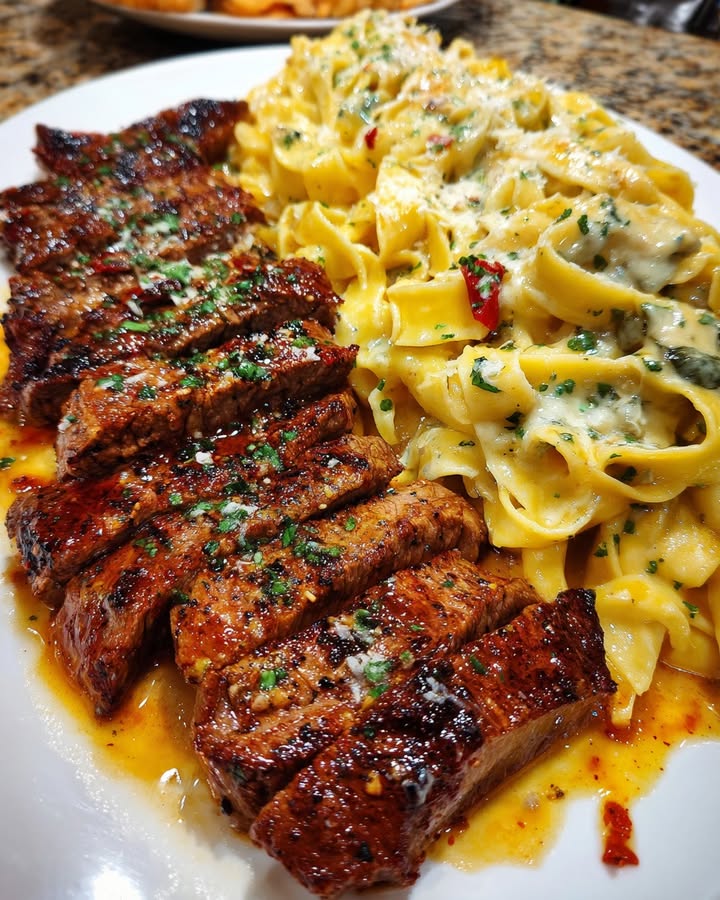 Cajun Steak Spaghetti