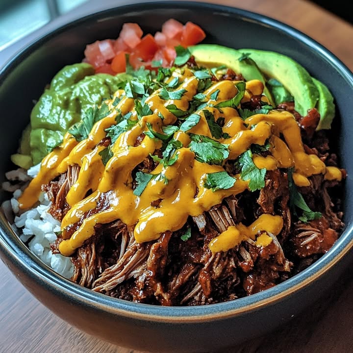Chile Colorado Beef Bowls