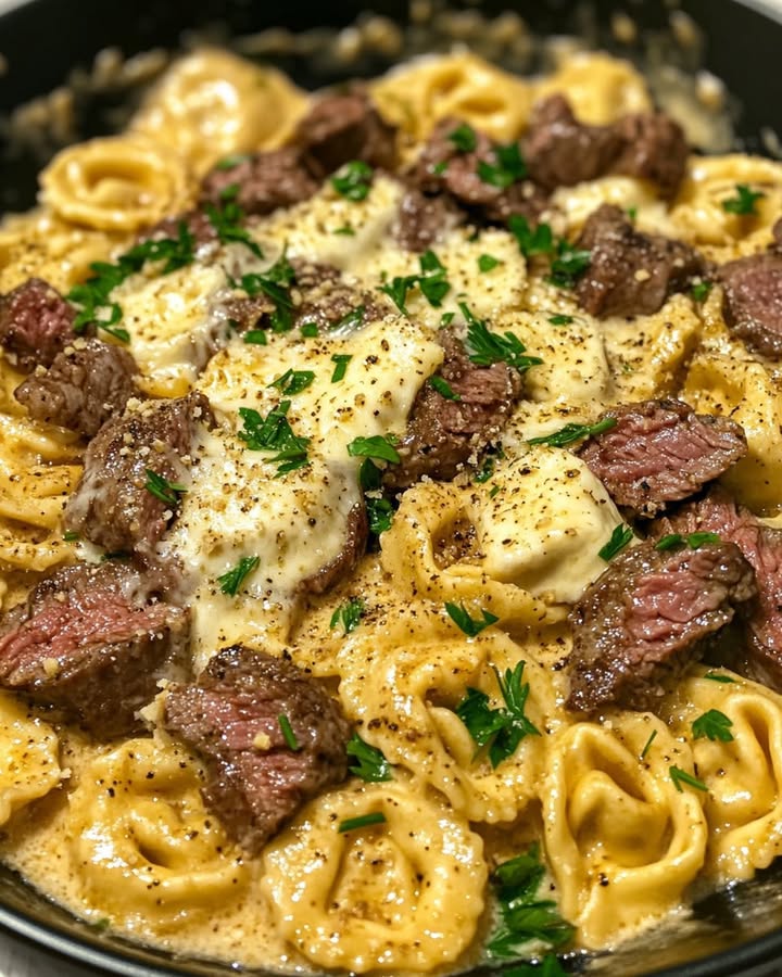 Creamy Cheesesteak Tortellini
