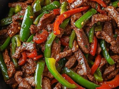 Quick & Easy Garlic Beef Pepper Stir-Fry
