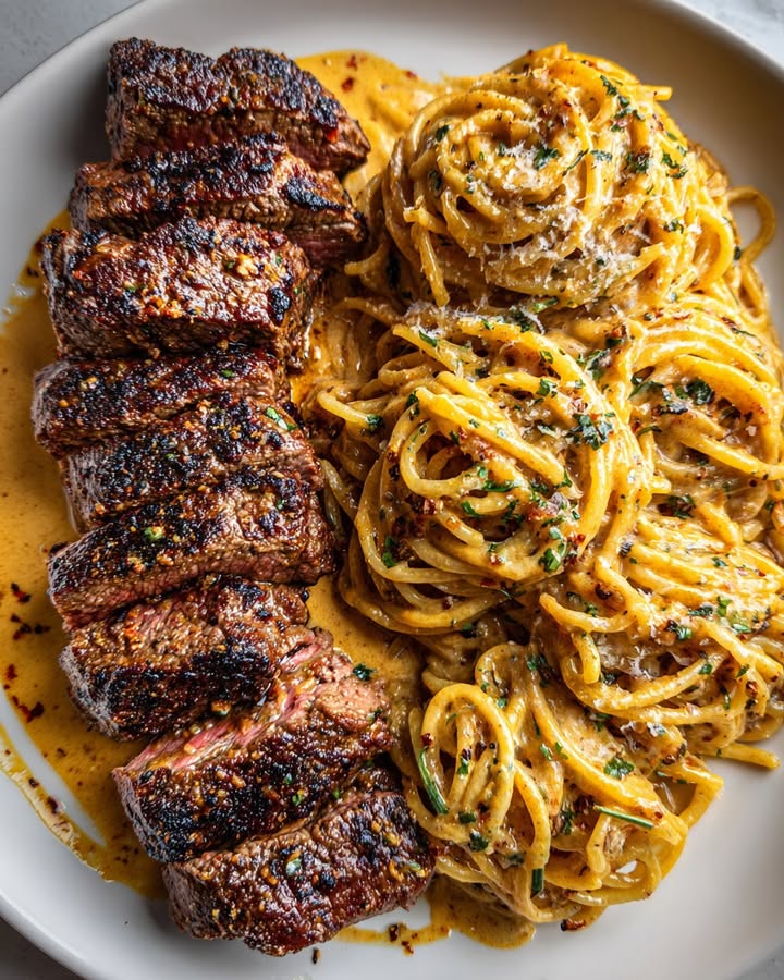 Garlic Cajun Steak Rotini